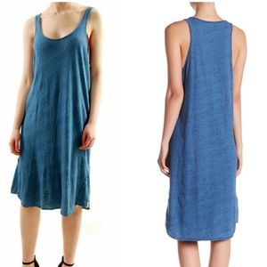 One X Oneteaspoon Blue Cotton Drifter Throwover Sleeveless Tank Midi Dress